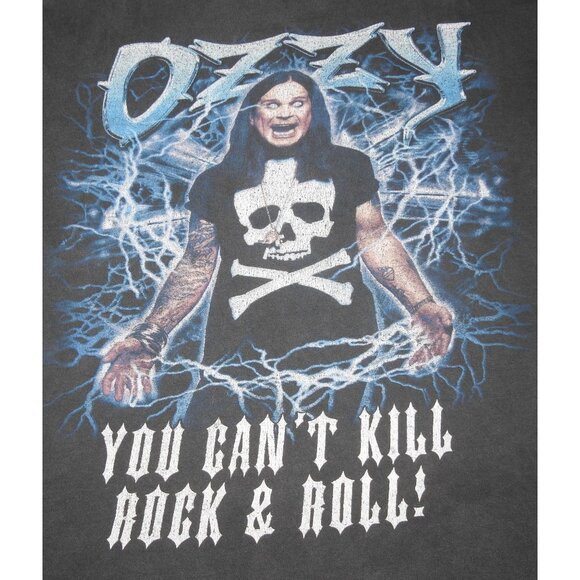 2003 Ozzy Osbourne T-Shirt You Can't Kill Rock And Roll US tour XL Black Sabbath - Picture 2 of 11
